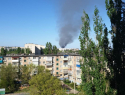 В профессиональный праздник пожарных в Камышине случилось крупное возгорание