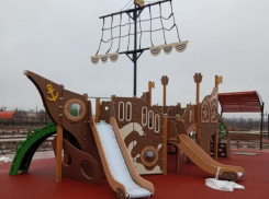 Администрация Камышина показала, какой детский комплекс она установила в парке Текстильщиков