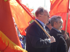 «Первомай полощется в наших знаменах; ура, товарищи!» - коммунисты Камышина провели митинг на площади Павших борцов
