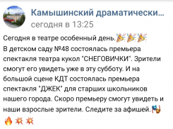 Камышинский драмтеатр выполняет план по постановкам «подложными» спектаклями?