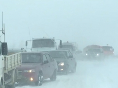 В Камышинском районе  замело федеральную автодорогу (ВИДЕО)