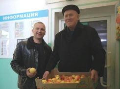 Спикер Камышинской городской думы Владимир Пономарев отметился с ящиком единороссовских витаминов