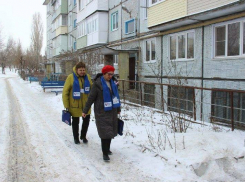 Администрация Камышина показала, как члены избиркомов надели фирменные шарфы и пошли по квартирам избирателей