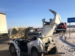 В жуткой аварии на трассе в Волгоградской области погиб пассажир: фура смяла легковушку