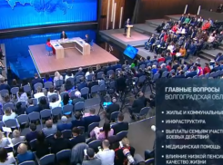 В начале «прямой связи» Владимира Путина на экран вывели список главных жалоб жителей Волгоградской области президенту