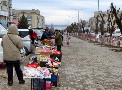 В Камышине стихийный рынок на улице Ленина уже почти «упирается» в ДК «Текстильщик» и ресторан «Русский»