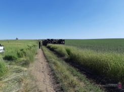 На проселочной дороге неожиданно завалился на бок КАМАЗ