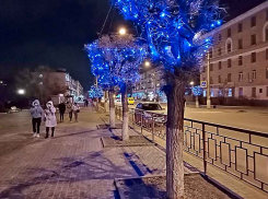 В Камышине за месяц до Нового года включили на полную катушку праздничную иллюминацию