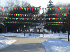 Городской парк Камышина развесил праздничные флажки, а по какому поводу – не сообщил