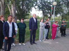 Спикер Камышинской городской думы Владимир Пономарев выступил у «Пограничного столба»