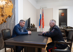 Андрей Бочаров провел встречу с новым начальником Главка МВД РФ по Волгоградской области Дмитрием Свиновым