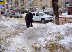 В Камышине после снегопада погода берет курс на потепление