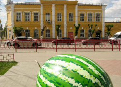 Предлагаю объявить в Камышине конкурс на эстетичный хвостик для памятника Арбузу: сколько ему позориться с "рукояткой"? - камышанка