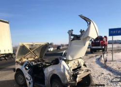 В жуткой аварии на трассе в Волгоградской области погиб пассажир: фура смяла легковушку