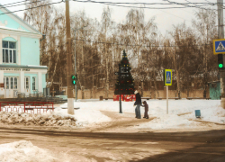 В Камышине новогодняя наряженная елка на центральной улице "пошла на рекорд" как старожил
