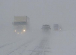 На границе Камышинского района и Саратовской области из-за плохой видимости "застопорено" движение фур