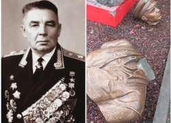 Неизвестные разбили бюст генерала ВДВ Василия Маргелова в Ростове 