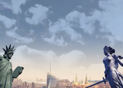 По сети разлетелся символический ролик креативщиков, как Родина-мать сносит голову статуе Свободы (ВИДЕО)