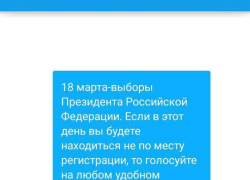 Камышанам на мобильные приходят sms-приглашения на выборы 18 марта
