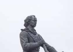 В Камышине из-за помета птиц пострадал памятник Петру Первому у историко-краеведческого музея