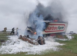 Женщина сгорела в УАЗике на трассе Волгоград – Элиста (ВИДЕО)