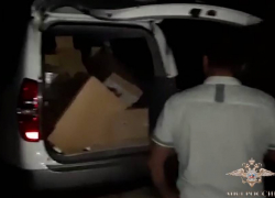 В лесу под Урюпинском оперативники нашли тайных склад "левых" сигарет (ВИДЕО)