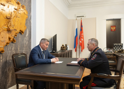 Андрей Бочаров говорил о безопасности дорожной инфраструктуры с начальником Главка МВД Дмитрием Свиновым