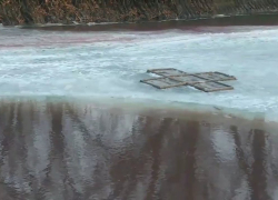 Во Фроловском районе местных жителей перепугала покрасневшая река Арчеда