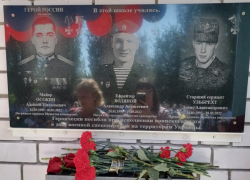 В Камышинском районе открыли памятную доску троим погибшим на Украине землякам-лебяженцам, один из которых посмертно  удостоен Героя России