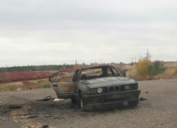 В Камышине средь бела дня сгорел БМW