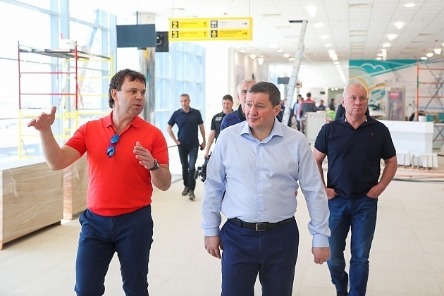 Андрей Бочаров проинспектировал аэропорт перед ЧМ-18