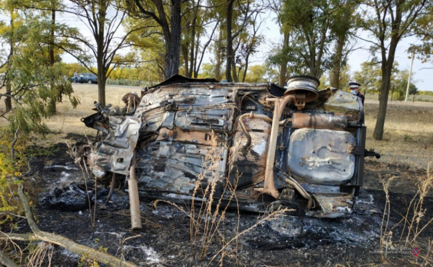Водитель врубился в дерево, автомобиль загорелся и унес две жизни молодых людей