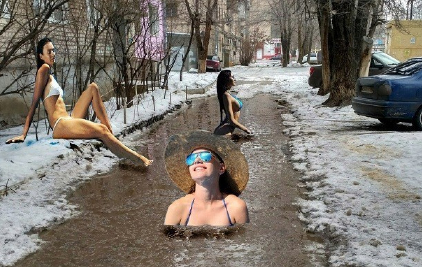 После потопа в городах Волгоградской области пользователи сети презентовали коллекцию «фотожаб"