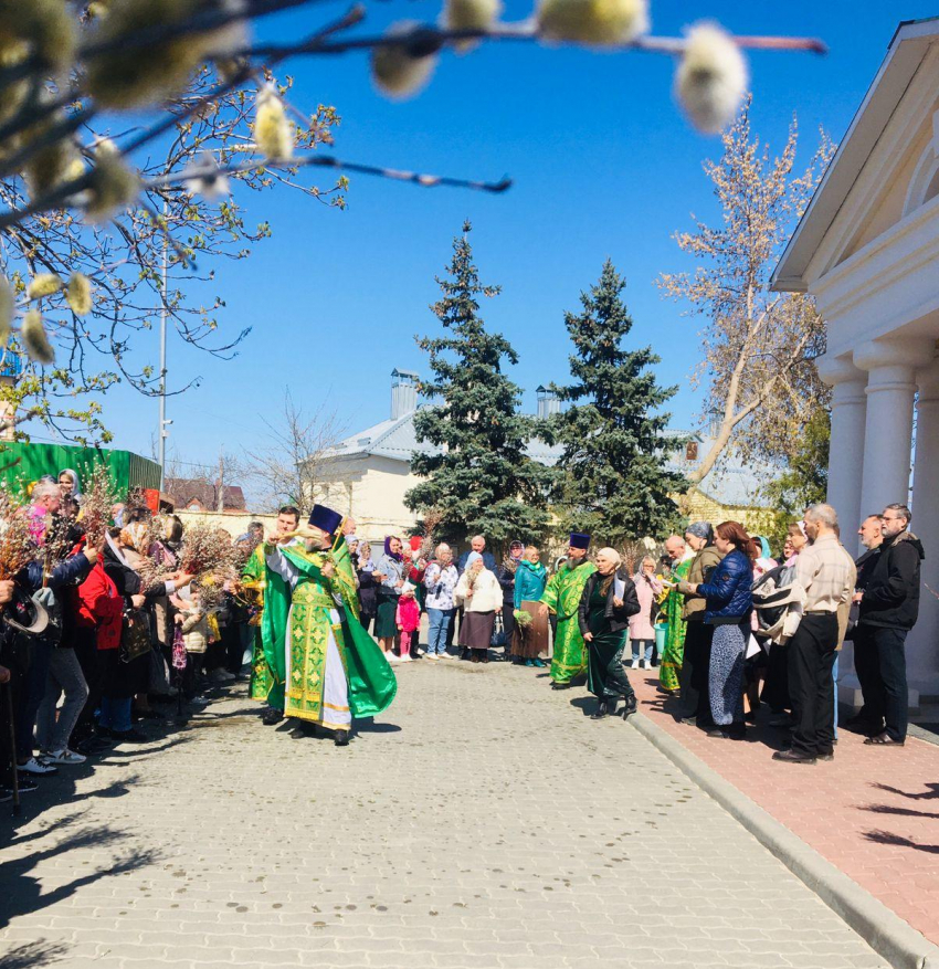  В Никольском соборе Камышина в Вербное воскресенье прошла праздничная служба (ВИДЕО)