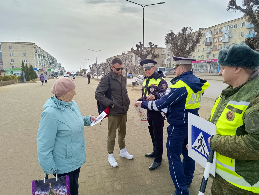 В Камышине сотрудники Госавтоинспекции вышли на центральные улицы города вживую проинструктировать пешеходов