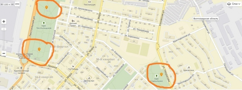 В Камышине на интерактивной карте свалок  здание бывшего летнего кинотеатра