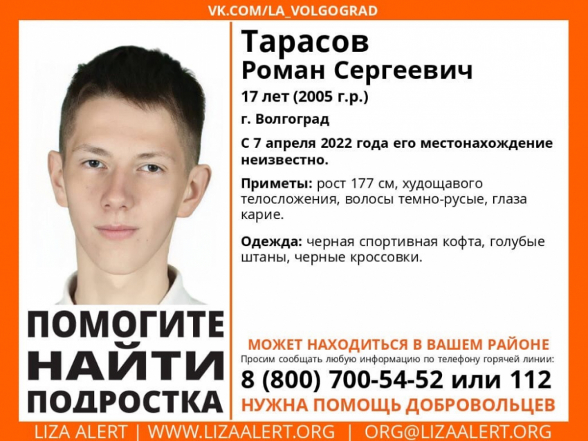 Подросток без вести пропал в Волгоградской области