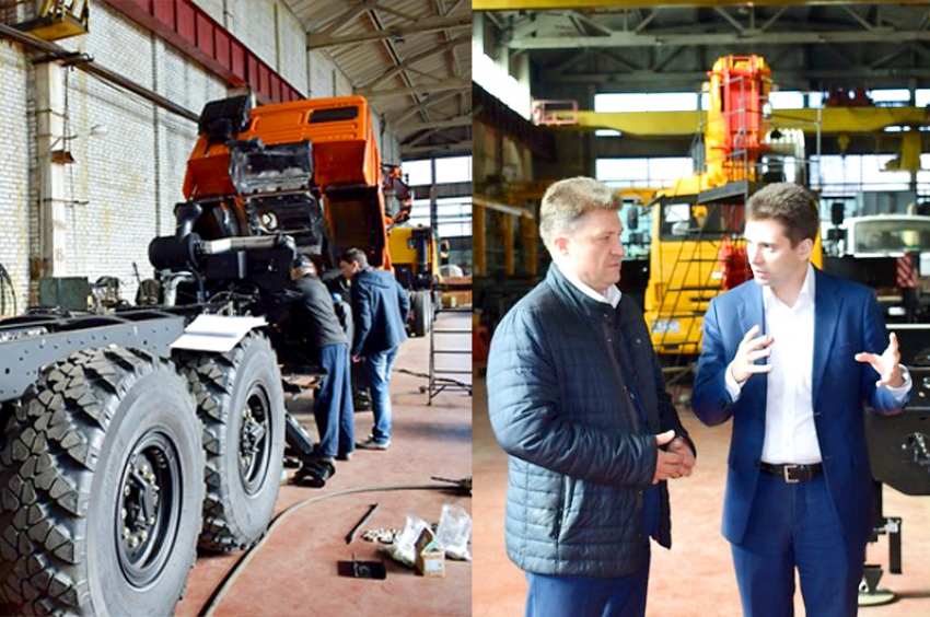  Впервые на камышинском заводе производится сборка  автокранов грузоподъемностью 25 тонн