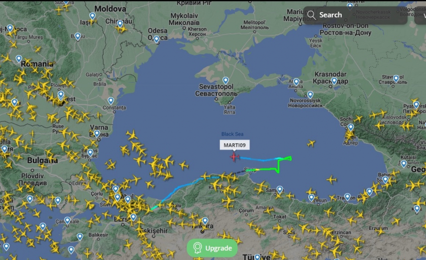 Почему турецкий военный самолёт летает у Краснодарского края