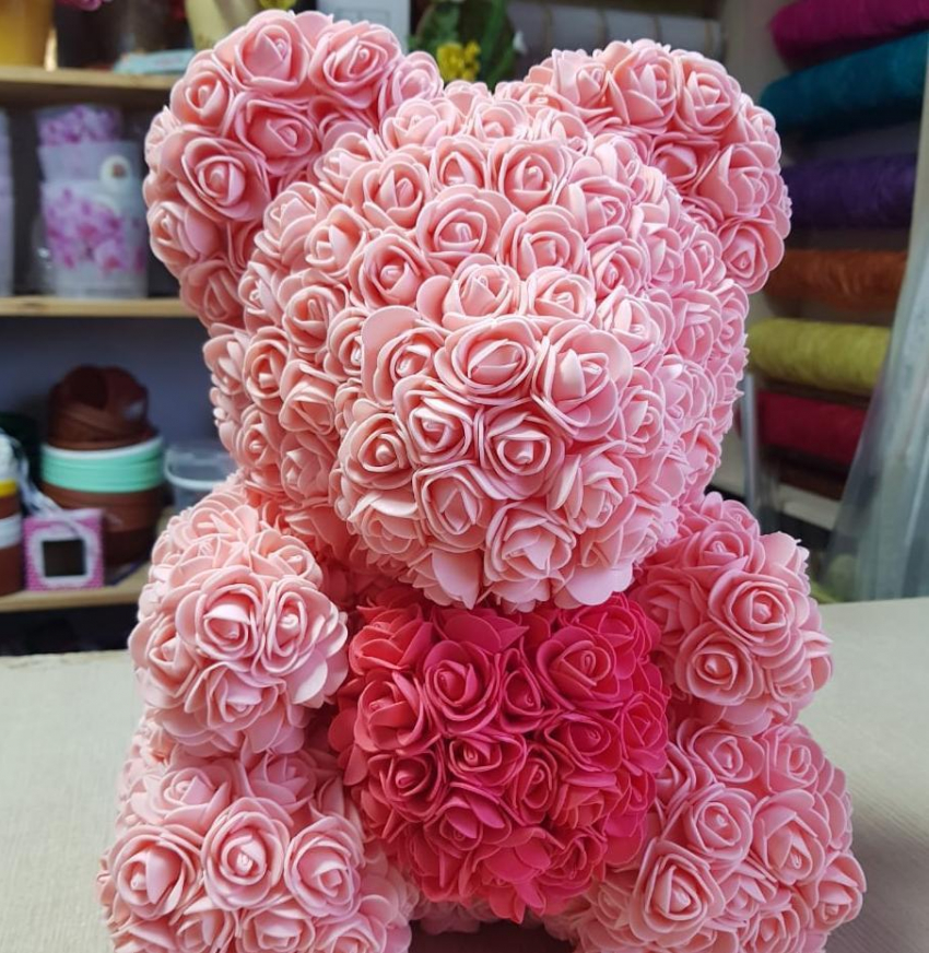 Цветы и большие игрушки из цветов - ко Дню всех влюбленных в камышинском магазине «Орхидея"!